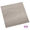 vidaXL Planches de sol 55 pcs Taupe 5,11 m&sup2; PVC