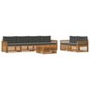 vidaXL Ensemble de canap&eacute;s d'ext&eacute;rieur 7 pc Naturel et Anthracite