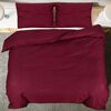 vidaXL Ensemble de housse de couette Bordeaux 135x200 cm Coton