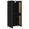 vidaXL Haut Armoire 2 pcs Ch&ecirc;ne noir Bois d'ing&eacute;nierie