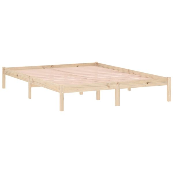 vidaXL Cadre de lit sans matelas 152x203 cm bois massif de pin