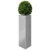 vidaXL Jardini&egrave;res 2 pcs triangulaire 30x26x75 cm acier galvanis&eacute;