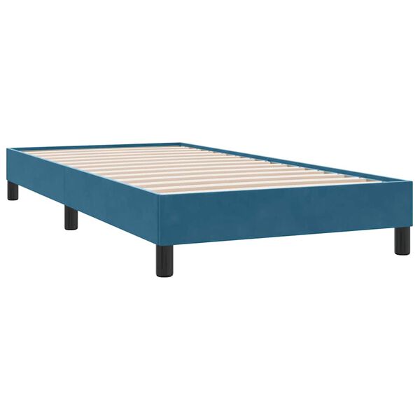 vidaXL Sommier &agrave; lattes de lit sans matelas bleu fonc&eacute; 80x210 cm