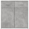 vidaXL Buffets 2 pcs gris béton 79x38x80 cm bois d'ingénierie