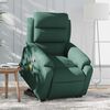 vidaXL Fauteuil de massage inclinable Vert fonc&eacute; Velours