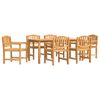vidaXL Ensemble &agrave; manger de jardin 7 pcs Bois de teck solide