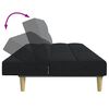 vidaXL Canap&eacute;-lit &agrave; 2 places avec repose-pied noir tissu