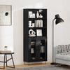 vidaXL Haut Armoire 2 pcs Ch&ecirc;ne noir Bois d'ing&eacute;nierie