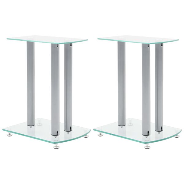 Lot de 2 reposes enceintes en aluminium