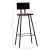 vidaXL Mobilier de bar 3 pcs Bois de récupération massif Multicolore