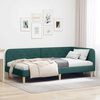 vidaXL Cadre de lit d'angle Vert foncé 90 x 200 cm tissu