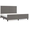 vidaXL Cadre de lit sans matelas gris 160x200 cm similicuir