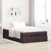 VidaXL Cadre de lit ottoman avec matelas marron fonc&eacute; 120x190 cm tissu