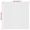 vidaXL Tapis rectangulaire gris 100x100 cm bambou