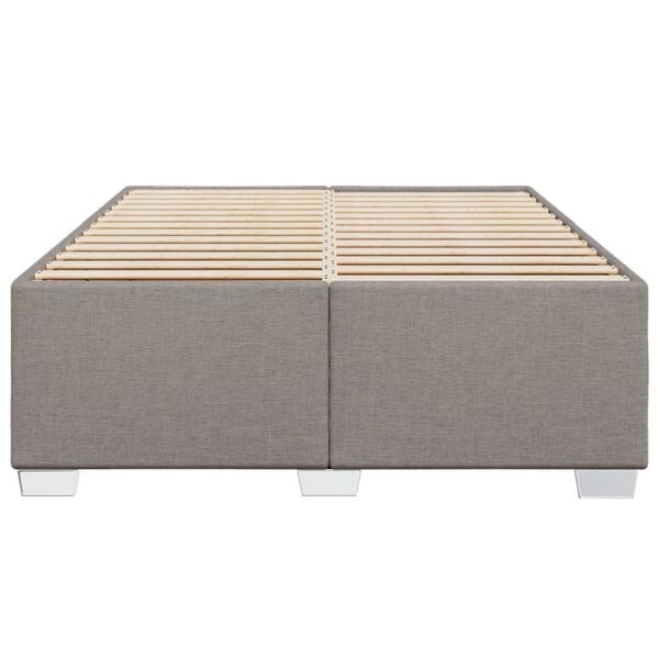 vidaXL Cadre de lit sans matelas taupe 160x200 cm tissu