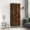 vidaXL Buffet haut Ch&ecirc;ne fum&eacute; 69,5x34x180 cm Bois d'ing&eacute;nierie