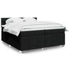 vidaXL Sommier &agrave; lattes de lit avec matelas Noir 200x200 cm Tissu