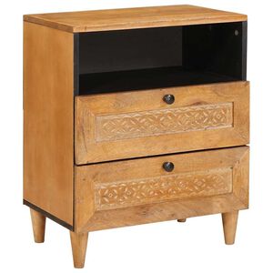 vidaXL Cabinet de chevet avec tiroir Marron Clair 50 x 33 x 62 cm