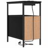 vidaXL Cabinet de chevet Ch&ecirc;ne noir 30 x 48 x 61 cm Bois d'ing&eacute;nierie
