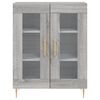 vidaXL Buffet haut Sonoma gris 69,5x34x180 cm Bois d'ing&eacute;nierie