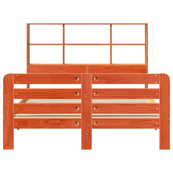 vidaXL Cadre de lit sans matelas cire marron 150x200cm bois pin massif