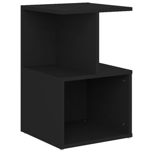 vidaXL Table de chevet noir 35x35x55 cm bois ing&eacute;nierie