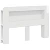 vidaXL Cabinet de T&ecirc;te de Lit Blanc brillant Bois d&rsquo;ing&eacute;nierie