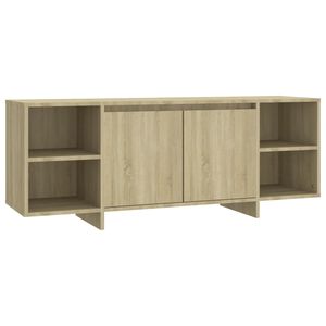 vidaXL Meuble TV ch&ecirc;ne sonoma 130x35x50 cm bois d'ing&eacute;nierie