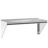 vidaXL &Eacute;tag&egrave;re murale 75x30x31 cm argent&eacute; acier inoxydable
