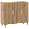 vidaXL Buffet ch&ecirc;ne artisanal 90x34x80 cm bois d'ing&eacute;nierie