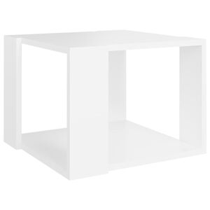 vidaXL Table basse Blanc 40x40x30 cm Bois d'ing&eacute;nierie