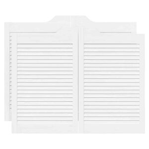 vidaXL Portes battantes à persiennes 2 paires blanc 80x100 cm