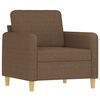 vidaXL Fauteuil avec repose-pied Marron 60 cm Tissu