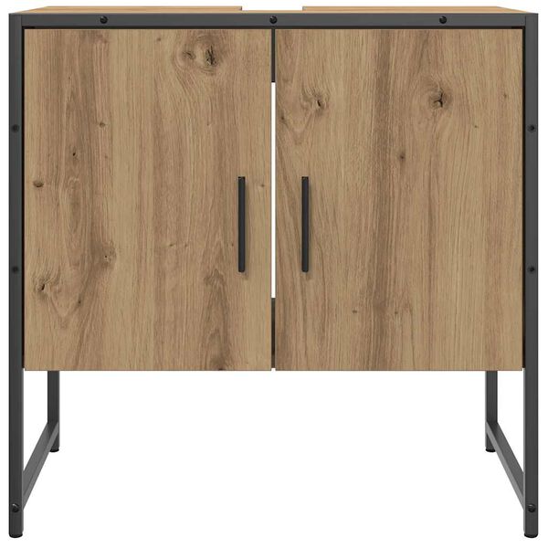 vidaXL Armoire lavabo de salle de bain chêne artisanal 60x33x60 cm