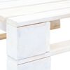 vidaXL Pouf palette de jardin Bois de pin impr&eacute;gn&eacute; de blanc