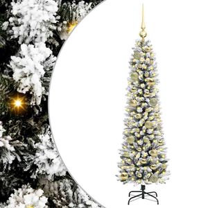 vidaXL Sapin de No&euml;l artificiel Blanc 120 cm PVC, m&eacute;tal et plastique