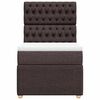 vidaXL Sommier &agrave; lattes de lit avec matelas Marron fonc&eacute; 90x190 cm