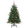 vidaXL Sapin de No&euml;l artificiel Vert 150 cm PVC, m&eacute;tal et plastique