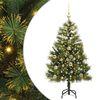 vidaXL Sapin de No&euml;l artificiel avec branches pliables et c&ocirc;nes 150 cm