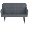 vidaXL Banc Gris foncé 110x76x80 cm Velours
