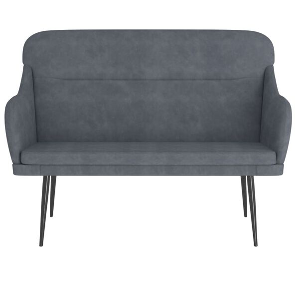 vidaXL Banc Gris foncé 110x76x80 cm Velours