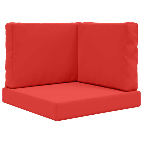 vidaXL Coussin de canap&eacute; d'ext&eacute;rieur 3 pcs Rouge Polyester