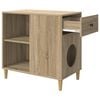 vidaXL Maison pour chat Sonoma 72 x 42.5 x 70 cm Bois d'ing&eacute;nierie