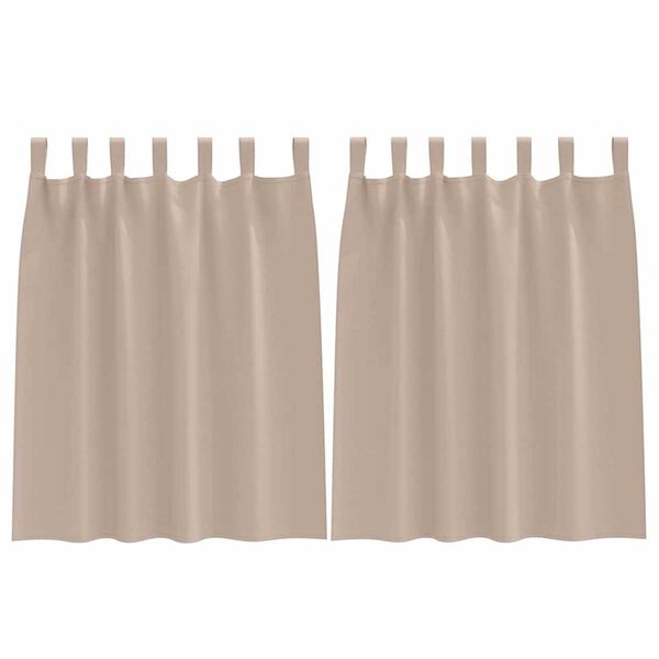 vidaXL Rideaux occultants avec anneaux 2 pcs Taupe 140 x 140 cm
