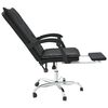 vidaXL Fauteuil inclinable de bureau Noir Similicuir