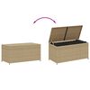 vidaXL Boîte de rangement de jardin mélange beige 190L résine tressée