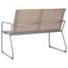 vidaXL Salon de jardin 4 pcs Tissu et acier Taupe