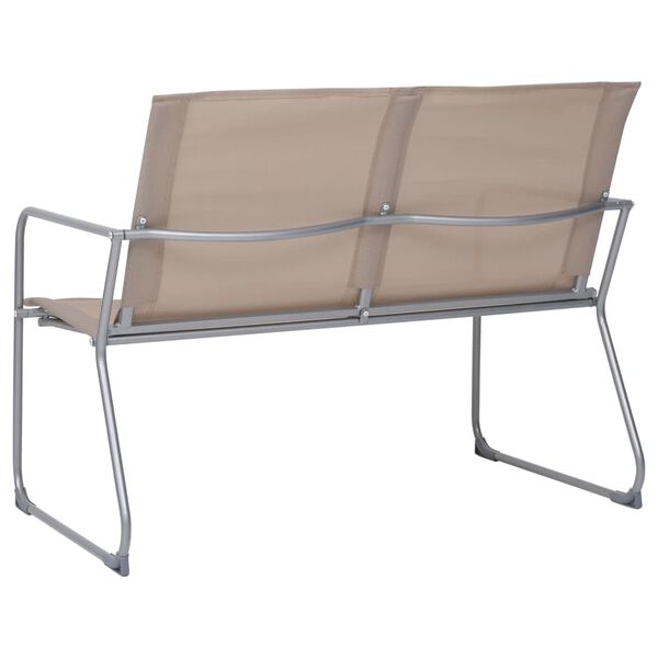vidaXL Salon de jardin 4 pcs Tissu et acier Taupe