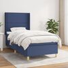 vidaXL Sommier &agrave; lattes de lit avec matelas Bleu 90x200 cm Tissu