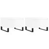 vidaXL Tables basses 2 pcs blanc brillant 50x46x35cm bois d'ingénierie